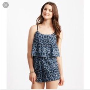 Navy blue multi color Romper